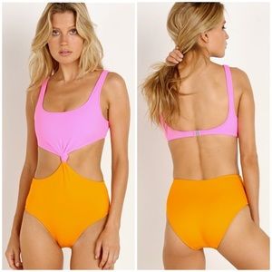 Solid & Striped The Bailey One Piece Pink Orange